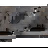 Mexen Loft apvalus vonios veidrodis 65 cm, juodas rėmas - 9850-065-065-000-70