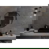 Mexen Loft apvalus vonios veidrodis 85 cm, juodas rėmas - 9850-085-085-000-70