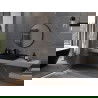 Mexen Loft apvalus vonios veidrodis 85 cm, juodas rėmas - 9850-085-085-000-70