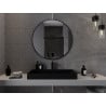 Mexen Loft apvalus vonios kambario veidrodis 90 cm, juodas rėmas - 9850-090-090-000-70