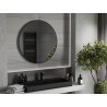 Mexen Loft apvalus vonios veidrodis 95 cm, juodas rėmas - 9850-095-095-000-70