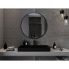 Mexen Loft apvalus vonios veidrodis 95 cm, juodas rėmelis - 9850-095-095-000-70