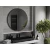 Mexen Loft apvalus vonios veidrodis 100 cm, juodas rėmelis - 9850-100-100-000-70