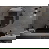 Mexen Loft apvalus vonios veidrodis 100 cm, juodas rėmas - 9850-100-100-000-70