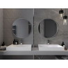 Mexen Loft apvalus vonios veidrodis 70 cm, nerūdijančio plieno rėmas - 9850-070-070-000-10