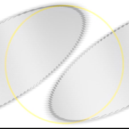 Mexen Loft apvalus veidrodinis veidrodis 70 cm, auksinis rėmas - 9850-070-070-000-50