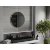 Mexen Loft Apvalus vonios kambario veidrodis 70 cm, šlifuoto aukso spalvos rėmas - 9850-070-070-000-50