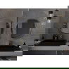 Mexen Loft apvalus vonios kambario veidrodis 70 cm, aukso rėmas - 9850-070-070-000-50