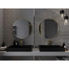 Mexen Loft Apvalus vonios kambario veidrodis 70 cm, šlifuoto aukso spalvos rėmas - 9850-070-070-000-50