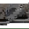 Mexen Loft apvalus vonios kambario veidrodis 70 cm, juodas rėmas - 9850-070-070-000-70