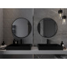 Mexen Loft apvalus vonios veidrodis 70 cm, juodas rėmas - 9850-070-070-000-70