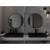 Mexen Loft vonios veidrodis apvalus 70 cm, juodas rėmas - 9850-070-070-000-70