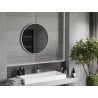 Mexen Loft apvalus vonios veidrodis 70 cm, balta rėmelis - 9850-070-070-000-20