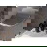 Mexen Loft apvalus vonios veidrodis 100 cm, inox rėmas - 9850-100-100-000-10