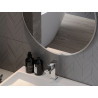 Mexen Loft apvalus vonios kambario veidrodis 30 cm, nerūdijančio plieno rėmas - 9850-030-030-000-10