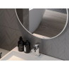 Mexen Loft apvalus vonios veidrodis 50 cm, baltas rėmas - 9850-050-050-000-20