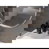 Mexen Loft apvalus vonios kambario veidrodis 80 cm, balti rėmai - 9850-080-080-000-20
