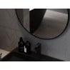 Mexen Loft apvalus vonios kambario veidrodis 55 cm, juodas rėmas - 9850-055-055-000-70