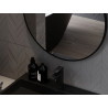 Mexen Loft apvalus vonios veidrodis 55 cm, juodas rėmelis - 9850-055-055-000-70