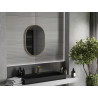 Mexen Loft ovalus vonios veidrodis 70 x 50 cm, aukso rėmas - 9851-070-050-000-50