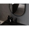 Mexen Loft ovalus vonios veidrodis 70 x 50 cm, juodas rėmas - 9851-070-050-000-70