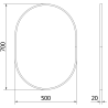 Mexen Loft ovalus vonios veidrodis 70 x 50 cm, juodas rėmelis - 9851-070-050-000-70