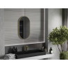 Mexen Loft ovalis vonios veidrodis 75 x 40 cm, auksinis rėmas - 9851-075-040-000-50