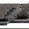 Mexen Loft ovalus vonios veidrodis 75 x 40 cm, auksinis rėmas - 9851-075-040-000-50