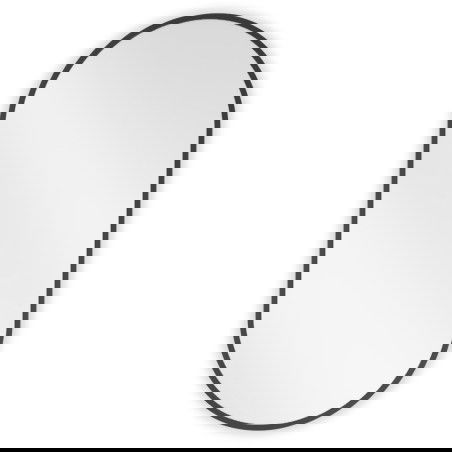 Mexen Loft ovalus veidrodis vonios kambariui 75 x 40 cm, juodas rėmas - 9851-075-040-000-70