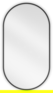 Mexen Loft ovalus veidrodis vonios kambariui 75 x 40 cm, juodas rėmas - 9851-075-040-000-70