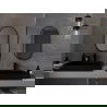 Mexen Loft vonios veidrodis ovalus 75 x 40 cm, juodas rėmas - 9851-075-040-000-70