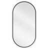 Mexen Loft vonios kambario ovalinis veidrodis 80 x 40 cm, juodas rėmas - 9851-080-040-000-70