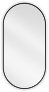 Mexen Loft vonios kambario ovalinis veidrodis 80 x 40 cm, juodas rėmas - 9851-080-040-000-70