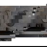 Mexen Loft ovalus vonios veidrodis 80 x 40 cm, juodas rėmas - 9851-080-040-000-70