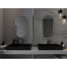 Mexen Loft ovalus vonios veidrodis 80 x 45 cm, auksinis rėmas - 9851-080-045-000-50
