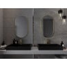 Mexen Loft Owalne lustro łazienkowe 80 x 45 cm, rama w kolorze szczotkowanego złota - 9851-080-045-000-50