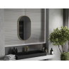Mexen Loft ovalus vonios veidrodis 80 x 45 cm, auksinis rėmas - 9851-080-045-000-50