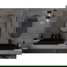 Mexen Loft ovalus vonios veidrodis 80 x 45 cm, juodas rėmas - 9851-080-045-000-70