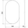Mexen Loft ovalus vonios veidrodis 85 x 50 cm, auksinis rėmas - 9851-085-050-000-50
