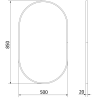 Mexen Loft ovalus vonios veidrodis 85 x 50 cm, juodas rėmas - 9851-085-050-000-70