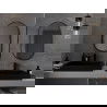 Mexen Loft ovalus vonios veidrodis 85 x 50 cm, juodas rėmas - 9851-085-050-000-70