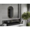 Mexen Loft ovalus vonios veidrodis 90 x 45 cm, aukso spalvos rėmas - 9851-090-045-000-50
