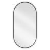 Mexen Loft vonios kambario veidrodis ovalus 90 x 45 cm, juodas rėmas - 9851-090-045-000-70