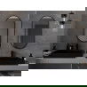Mexen Loft ovalus vonios veidrodis 90 x 45 cm, juodas rėmas - 9851-090-045-000-70