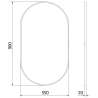 Mexen Loft vonios veidrodis ovalus 90 x 55 cm, aukso rėmas - 9851-090-055-000-50