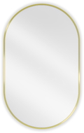 Mexen Loft ovalus vonios kambario veidrodis 90 x 55 cm, auksinis rėmas - 9851-090-055-000-50