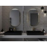 Mexen Loft ovalus vonios kambario veidrodis 90 x 55 cm, auksinis rėmas - 9851-090-055-000-50