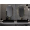 Mexen Loft vonios veidrodis ovalus 90 x 55 cm, aukso rėmas - 9851-090-055-000-50