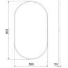 Mexen Loft ovalus vonios veidrodis 90 x 55 cm, juodas rėmas - 9851-090-055-000-70