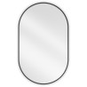 Mexen Loft ovalus vonios veidrodis 90 x 55 cm, juodas rėmas - 9851-090-055-000-70